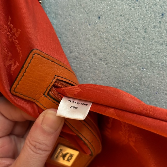MCM Orange Leather Shoulder Bag - Picture 15 of 17